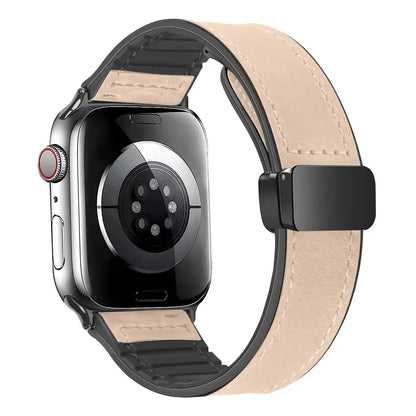 Apple Watch Genuine Leather Band - Stylish Magnetic Strap