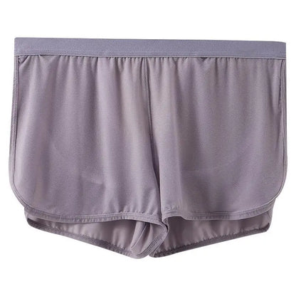 WJ Sexy Sleep Bottoms Men Arrow Shorts Ice Silk Mesh Breathable Underwear Boxers Shorts