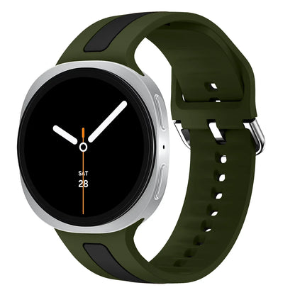 Samsung Galaxy Watch8, 8 Classic & 9 Two-Tone Stripe Silicone Band