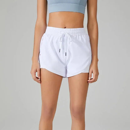 2-in-1 Women's Running Yoga Shorts with Compression Liner