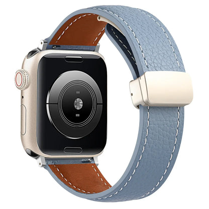 Apple Watch Leather Band - Premium Stylish Strap with Buckle