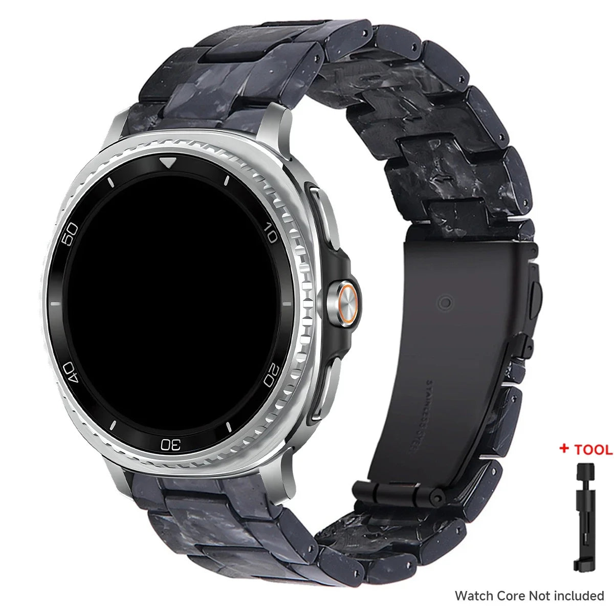 Samsung Galaxy Watch8, 9 & Ultra Resin Link Band, 40 Patterns