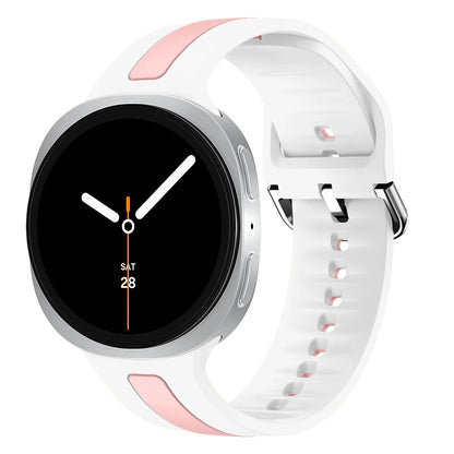 Samsung Galaxy Watch8, 8 Classic & 9 Two-Tone Stripe Silicone Band