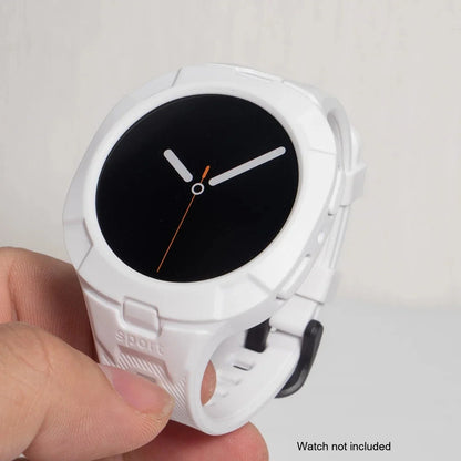Samsung Galaxy Watch8 & 9 44mm Silicone Sport Band with Built-in Case