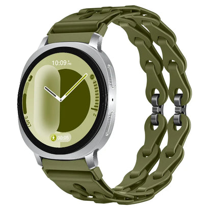 Samsung Galaxy Watch8, 9 & Ultra Silicone Chain Link Band