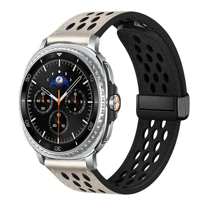 Samsung Galaxy Watch8, 9 & Ultra Perforated Silicone Magnetic Band