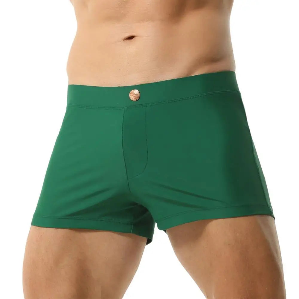SEOBEAN Men’s Swim Trunks – Quick-Dry, Stretch Nylon + Spandex, Multiple Colors & Sizes