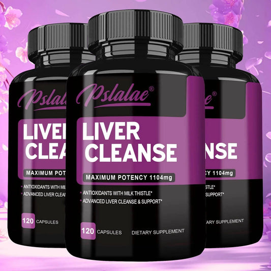 Liver Cleanse Detoxification Supplement - Complete Health Capsules with Artichoke, Berberine, Turmeric Herbs - 120 Capsules