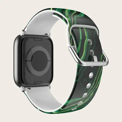 Apple Watch Patterned & Clear Silicone Band with Buckle