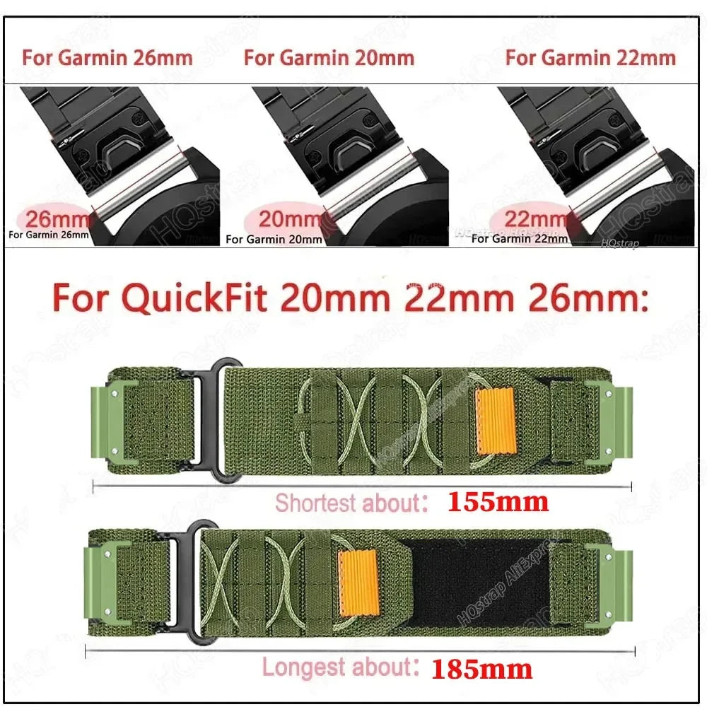 Garmin Nylon Strap - Durable Military Style