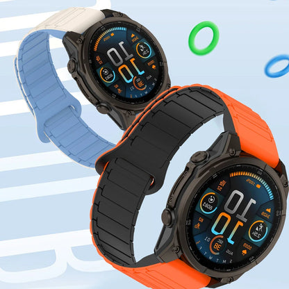 Garmin QuickFit 20/22/26mm Ribbed Silicone Band with Magnetic Closure
