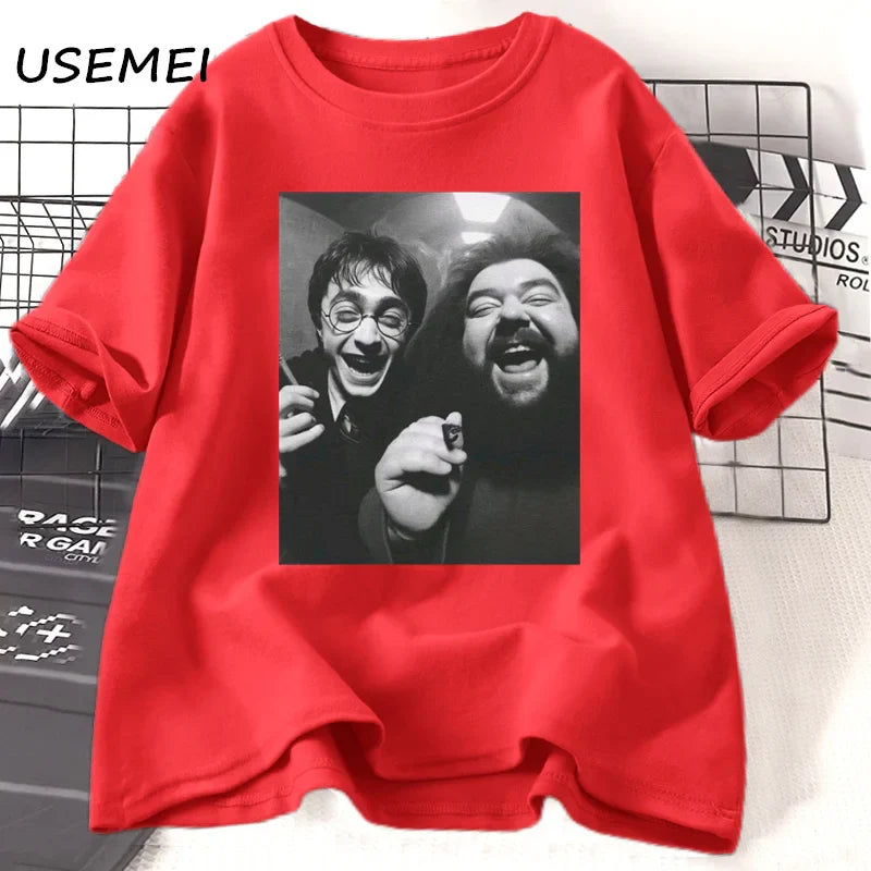 Harry Potter Hagrid Funny T Shirt Smoking