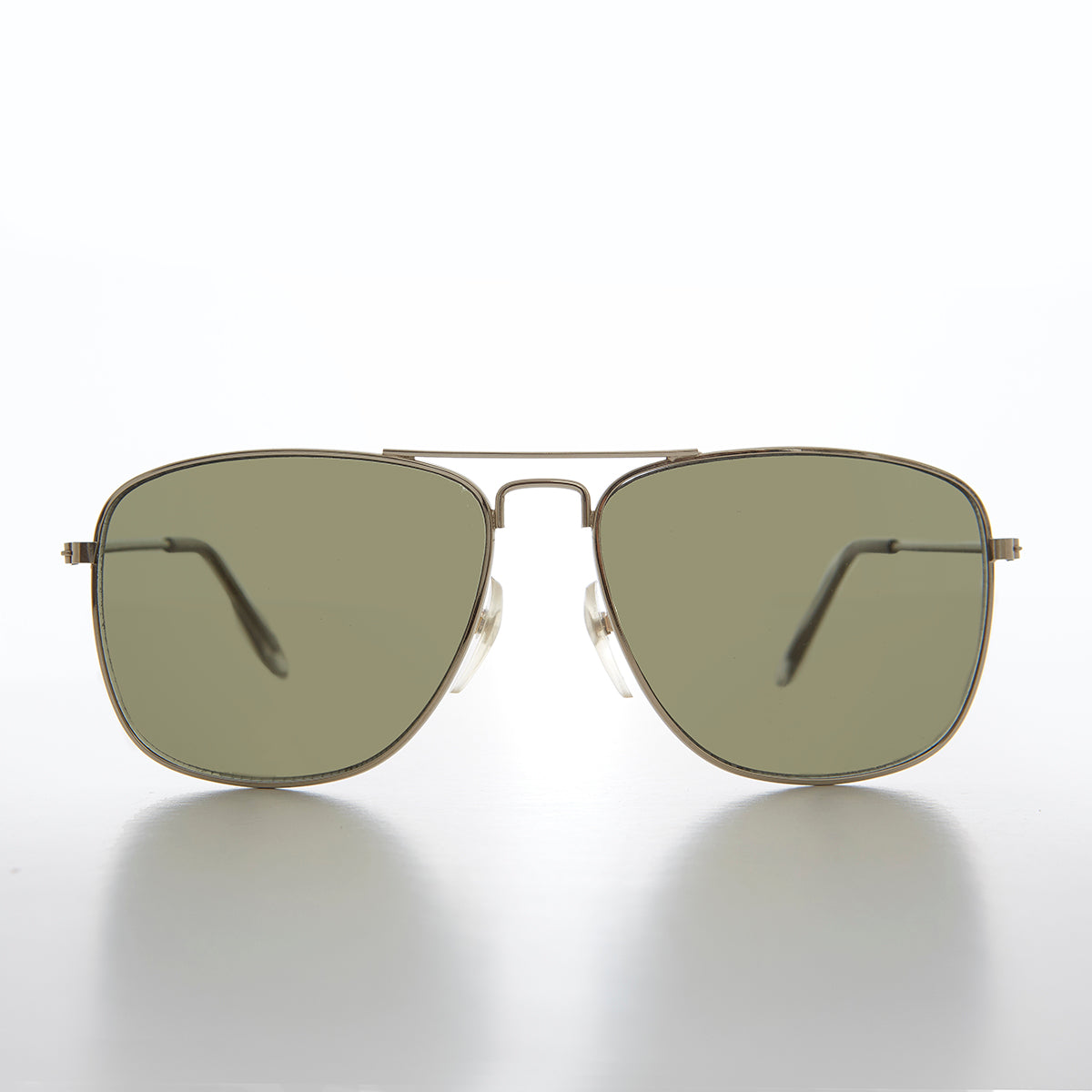 Square 58mm Metal Aviator Sunglasses - Santos