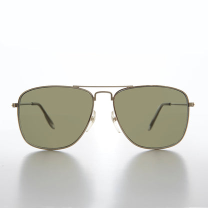 Square 58mm Metal Aviator Sunglasses - Santos