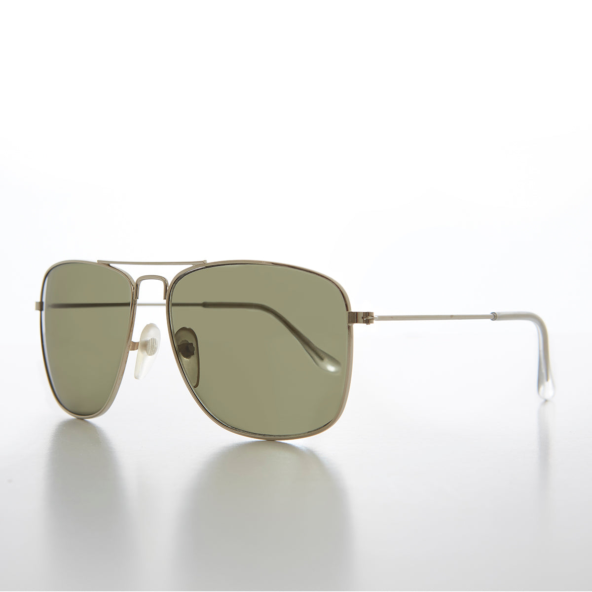 Square 58mm Metal Aviator Sunglasses - Santos