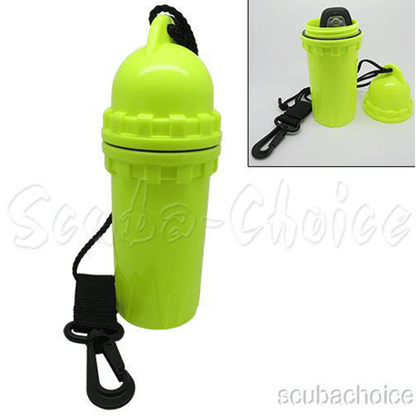 Scuba Diving Snorkeling Waterproof Cylindrical Dry Box with Clip