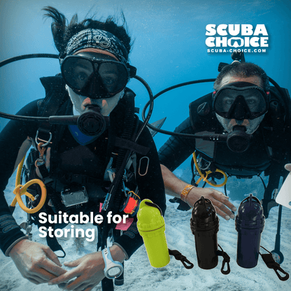 Scuba Diving Snorkeling Waterproof Cylindrical Dry Box with Clip
