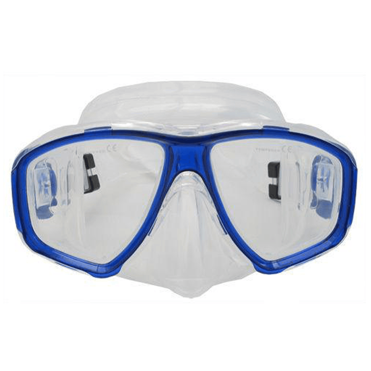 Palantic M36 Translucent Blue/Clear Silicone RX Farsighted Full Lenses Dive/Snorkeling Mask
