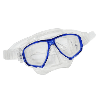Palantic M36 Translucent Blue/Clear Silicone RX Nearsighted Lenses Dive/Snorkeling Mask