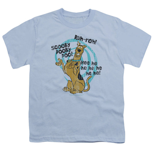 Scooby Doo Quoted Kids Youth T Shirt Light Blue Officially Licensed