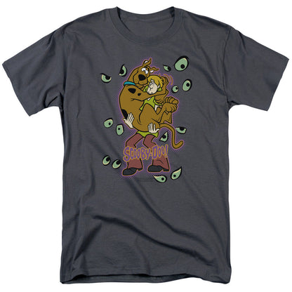 Scooby Doo Being Watched Mens T Shirt Charcoal Officially Licensed