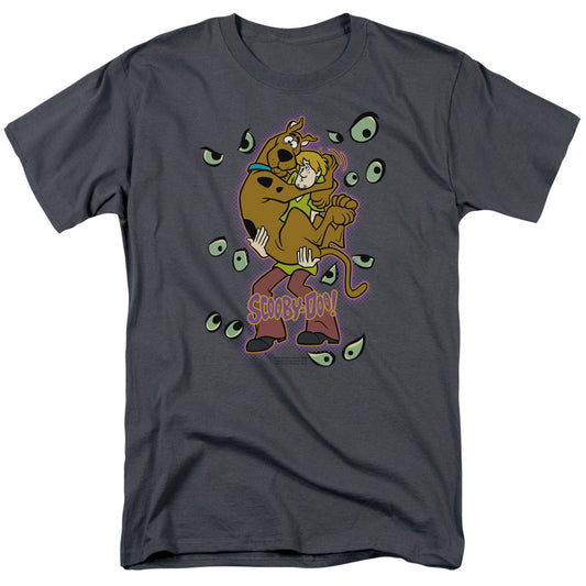 Scooby Doo Being Watched Mens T Shirt Charcoal Officially Licensed
