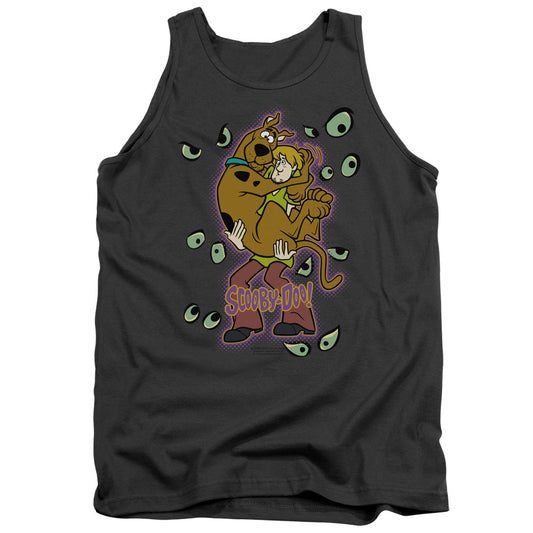 Scooby Doo Being Watched Mens Tank Top Shirt Charcoal Officially Licensed