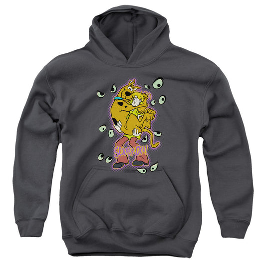 Scooby Doo Being Watched Kids Youth Hoodie Charcoal Officially Licensed