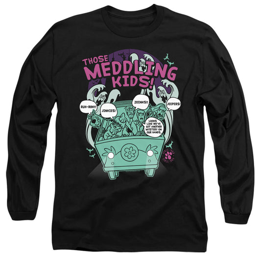 Scooby Doo Meddling Since 1969 Mens Long Sleeve Shirt Black Officially Licensed Officially Licensed