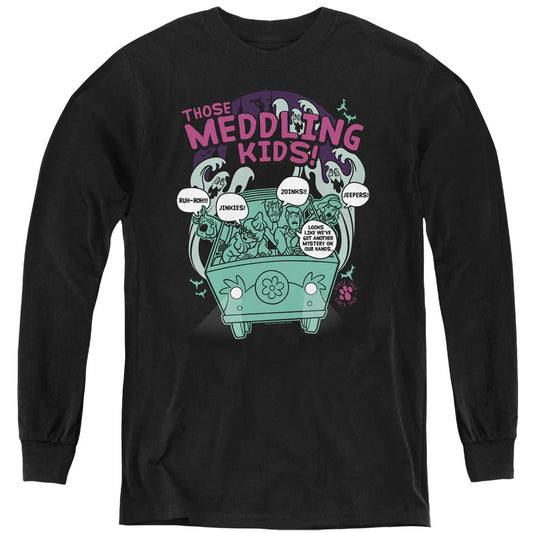 Scooby Doo Meddling Since 1969 Long Sleeve Kids Youth T Shirt Black Officially Licensed
