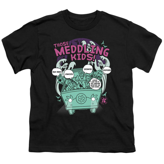 Scooby Doo Meddling Since 1969 Kids Youth T Shirt Black Officially Licensed