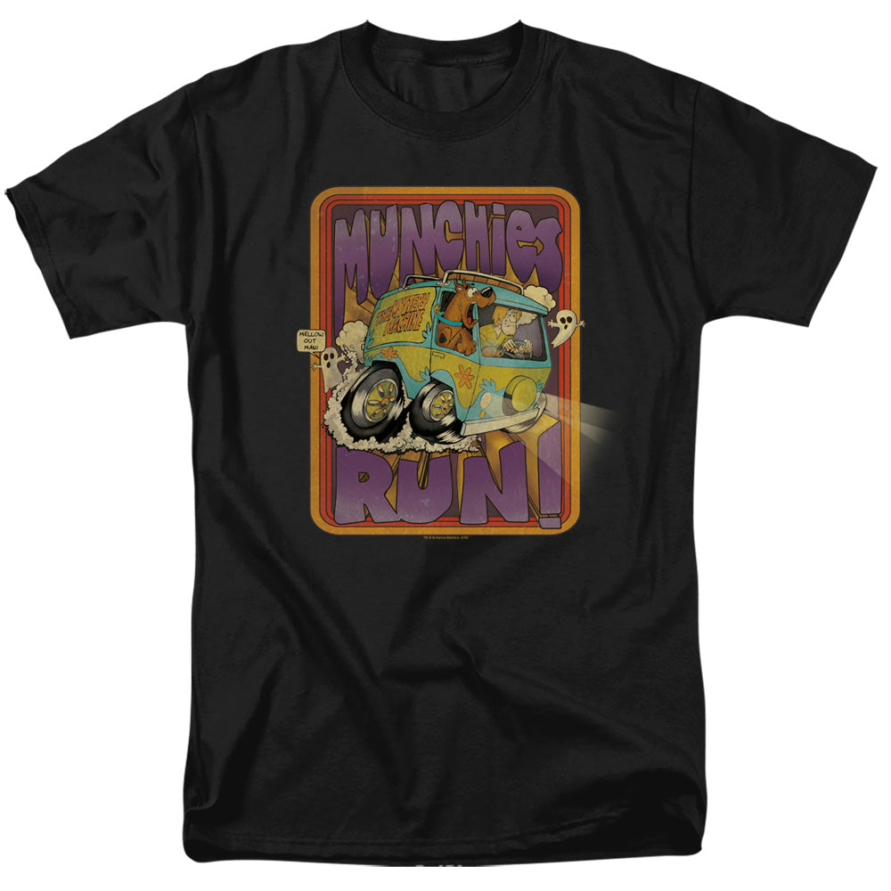Scooby Doo! Munchies Run Mens T Shirt Black Officially Licensed