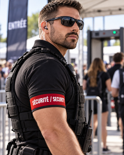 Adjustable Reflective SÉCURITÉ / SECURITY Armband