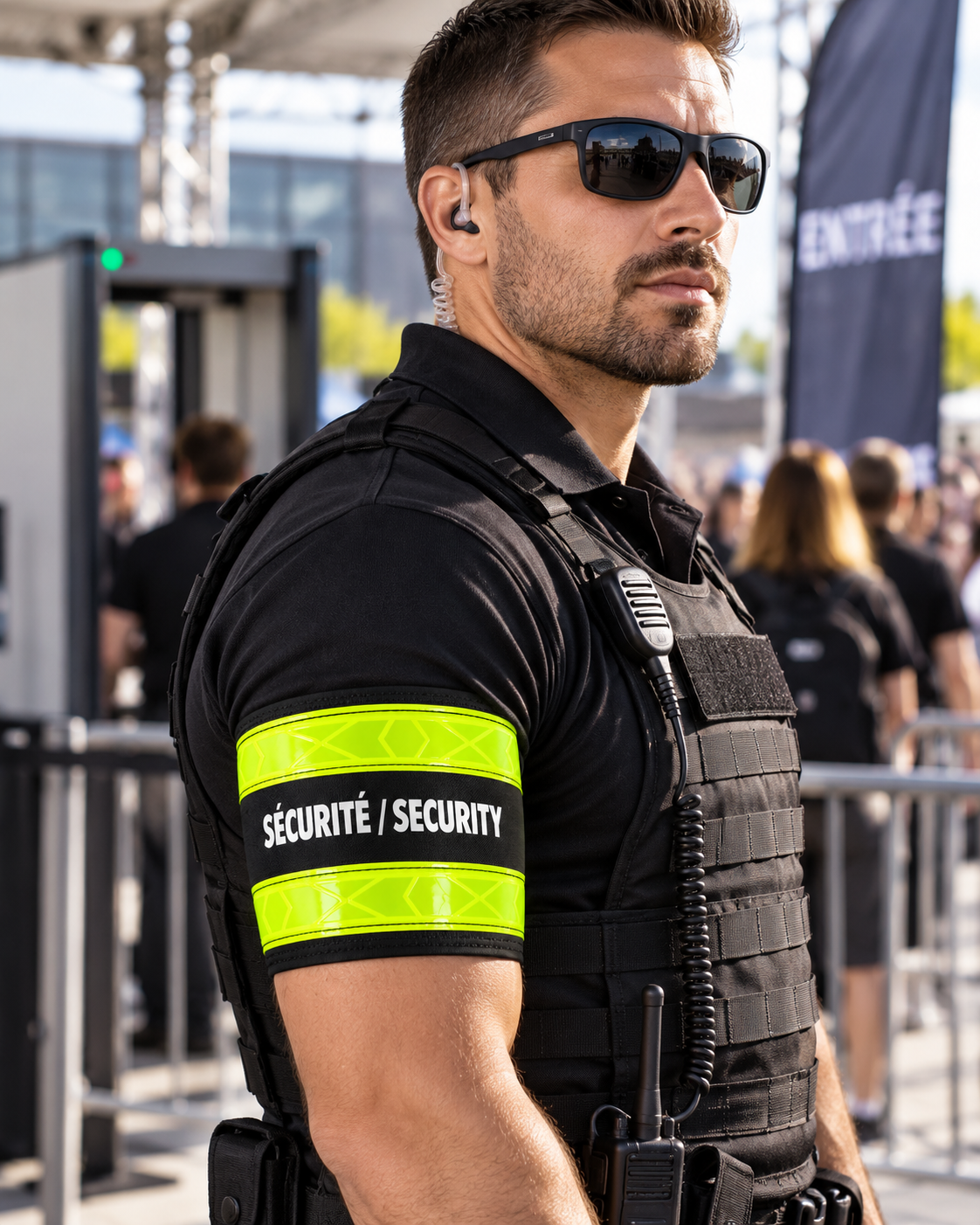 Adjustable Reflective SÉCURITÉ / SECURITY Armband