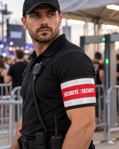 Adjustable Reflective SÉCURITÉ / SECURITY Armband