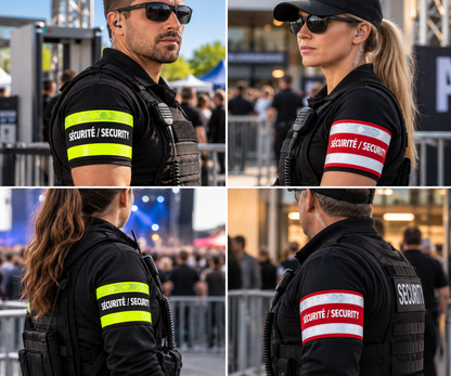 Adjustable Reflective SÉCURITÉ / SECURITY Armband