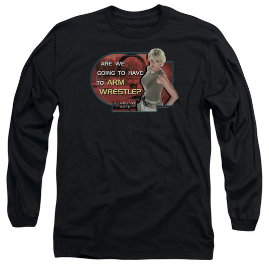 Sg1 Arm Wrestle Mens Long Sleeve Shirt Black Officially Licensed