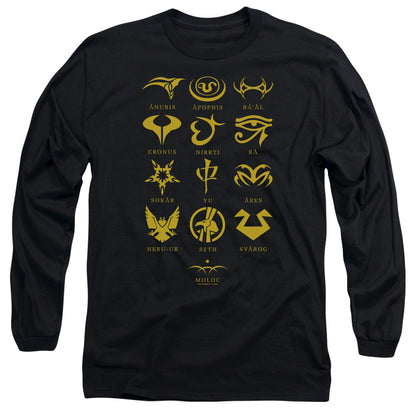 Sg1 Goauld Characters Mens Long Sleeve Shirt Black Officially Licensed