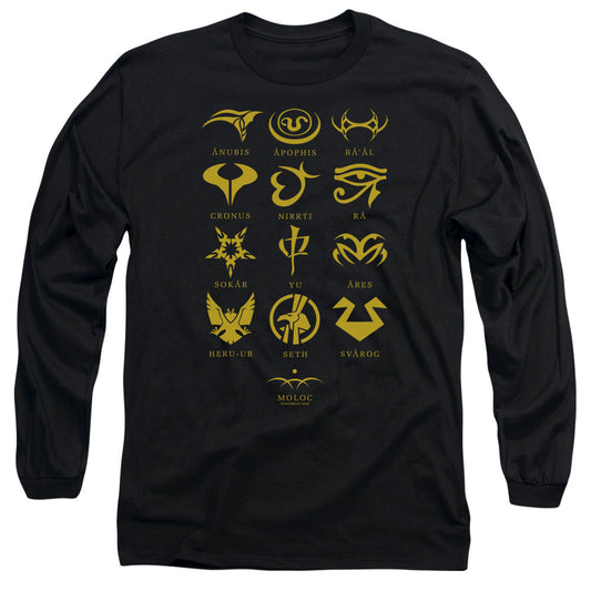Sg1 Goauld Characters Mens Long Sleeve Shirt Black Officially Licensed