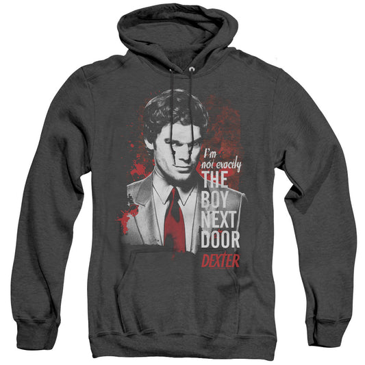 Dexter Boy Next Door Mens Heather Hoodie Black Officially Licensed