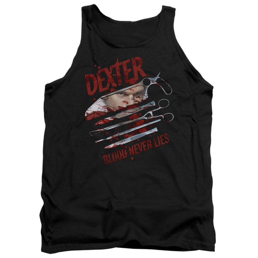 Dexter Blood Never Lies Mens Tank Top Shirt Black Officially Licensed