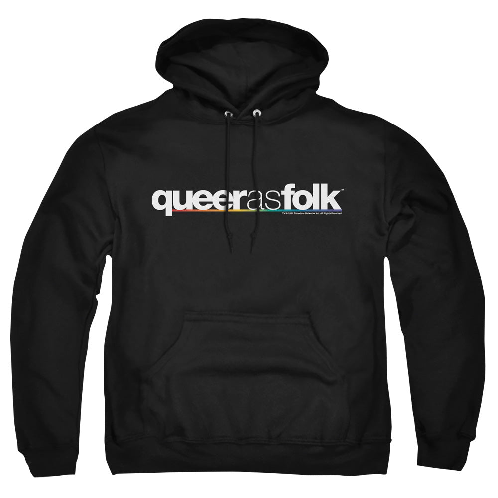 Queer As Folk Logo Mens Hoodie Black Officially Licensed