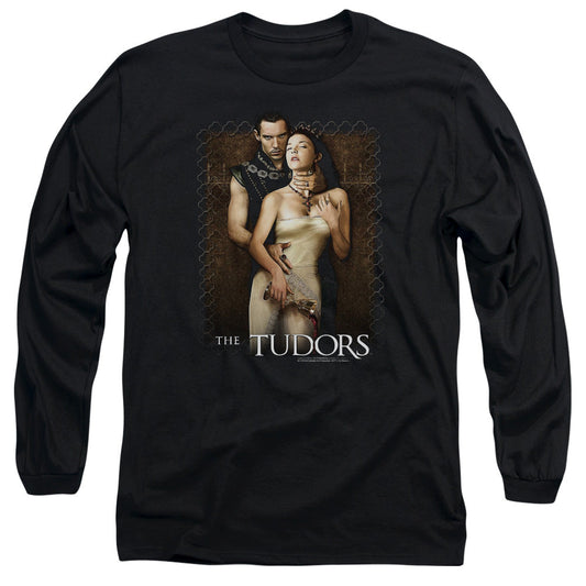 Tudors Spilt Wine Mens Long Sleeve Shirt Black Officially Licensed