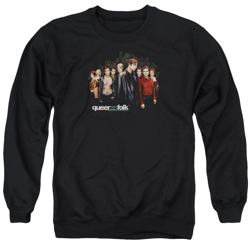 Queer As Folk Title Mens Crewneck Sweatshirt Black Officially Licensed