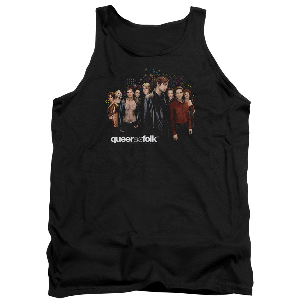 Queer As Folk Title Mens Tank Top Shirt Black Officially Licensed