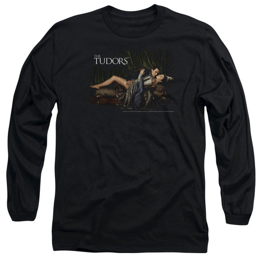Tudors The King And His Queen Mens Long Sleeve Shirt Black Officially Licensed