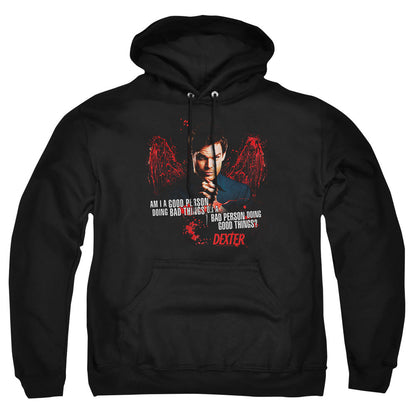 Dexter Good Bad Mens Hoodie Black Officially Licensed