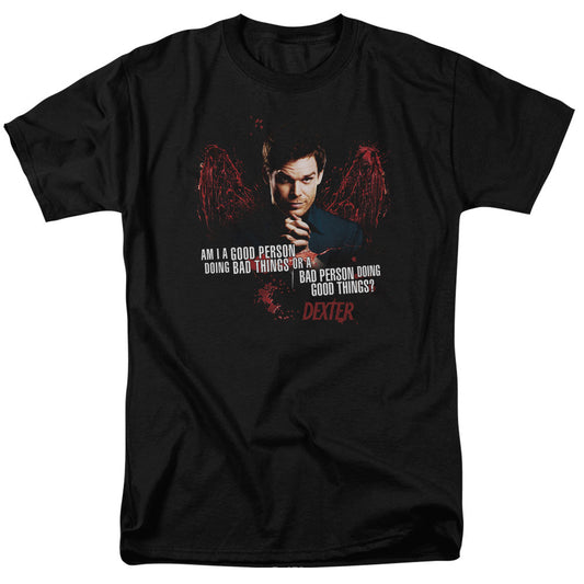 Dexter Good Bad Mens T Shirt Black Officially Licensed