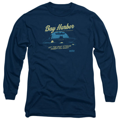 Dexter Moonlight Fishing Mens Long Sleeve Shirt Navy Officially Licensed
