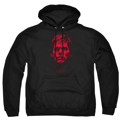 Dexter Bloody Face Mens Hoodie Black Officially Licensed